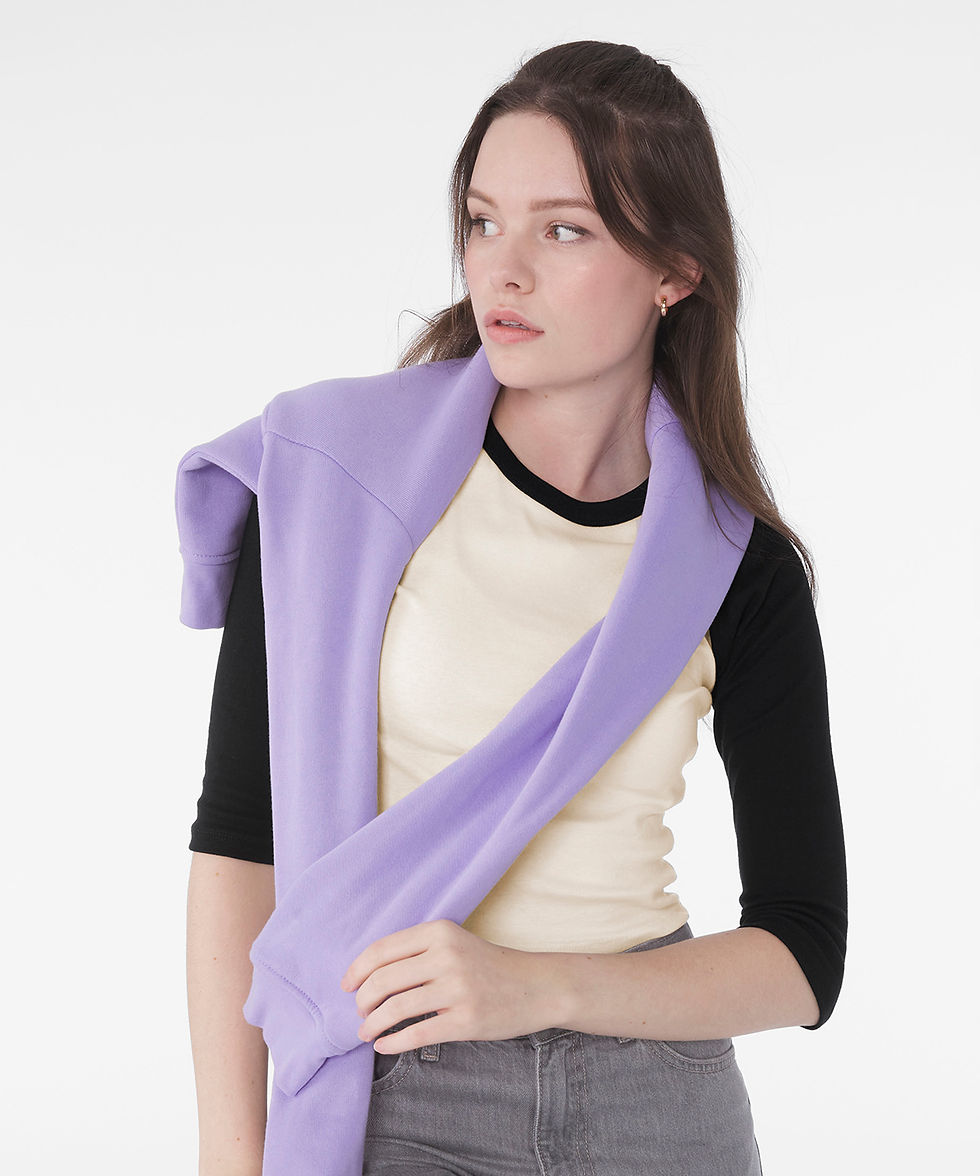 Womens micro rib 3/4 raglan baby t-shirt