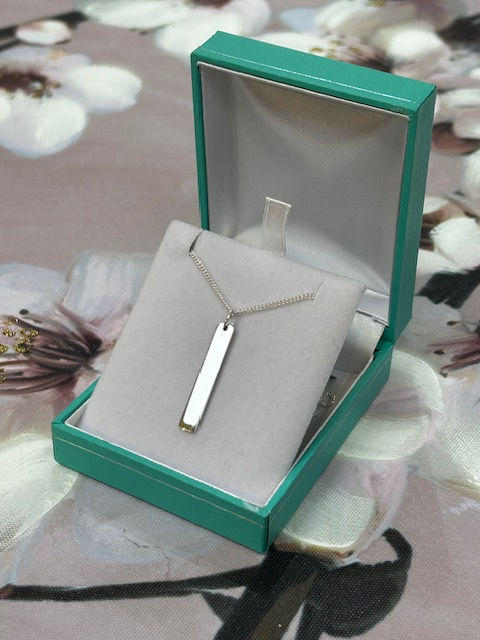 Sterling Silver Bar Pendent