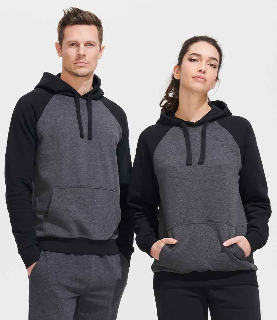 Thumbnail: SOL'S Unisex Seattle Contrast Raglan Hoodie