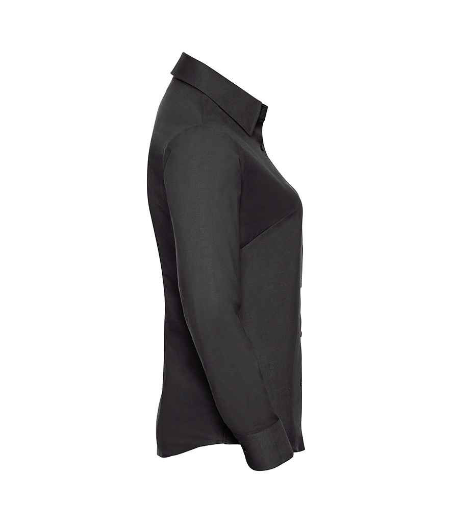 Thumbnail: Russell Collection Ladies Long Sleeve Easy Care Oxford Shirt