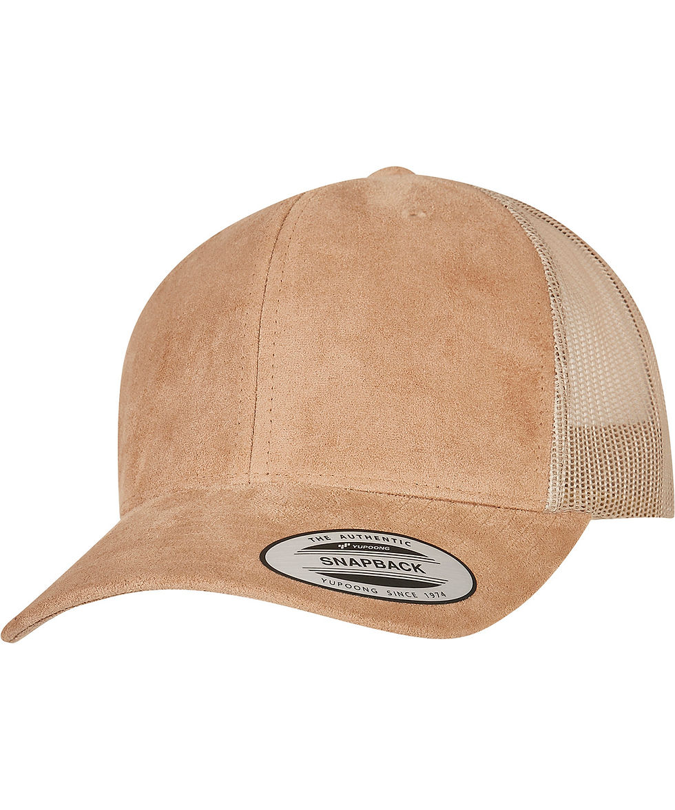 Thumbnail: Imitation suede leather trucker cap (6606SU)