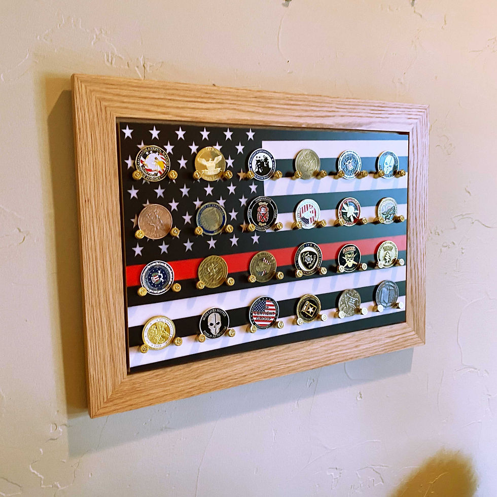 Thumbnail: Am Flag Fire Fighter - Coin Display 12"x18"