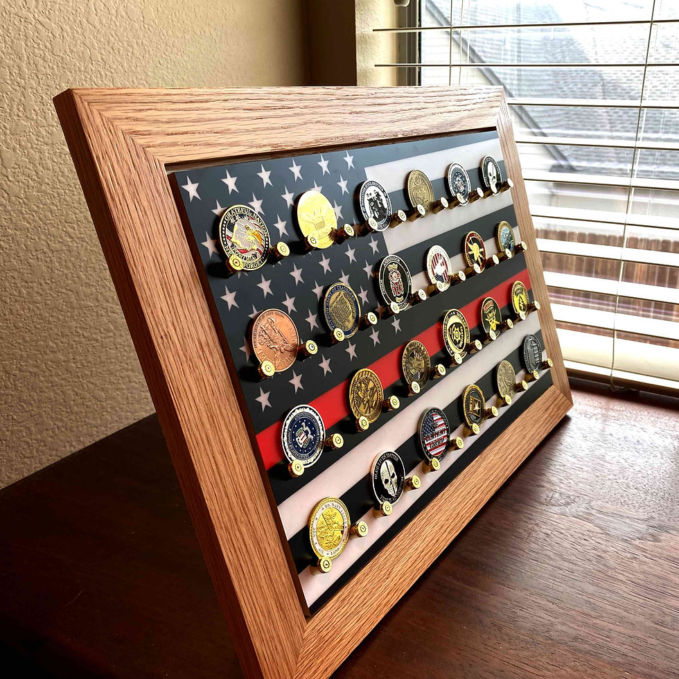 Thumbnail: Am Flag Fire Fighter - Coin Display 12"x18"
