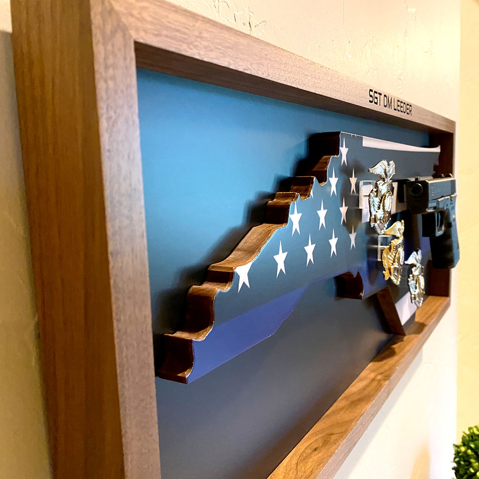 State Badge & Pistol Display