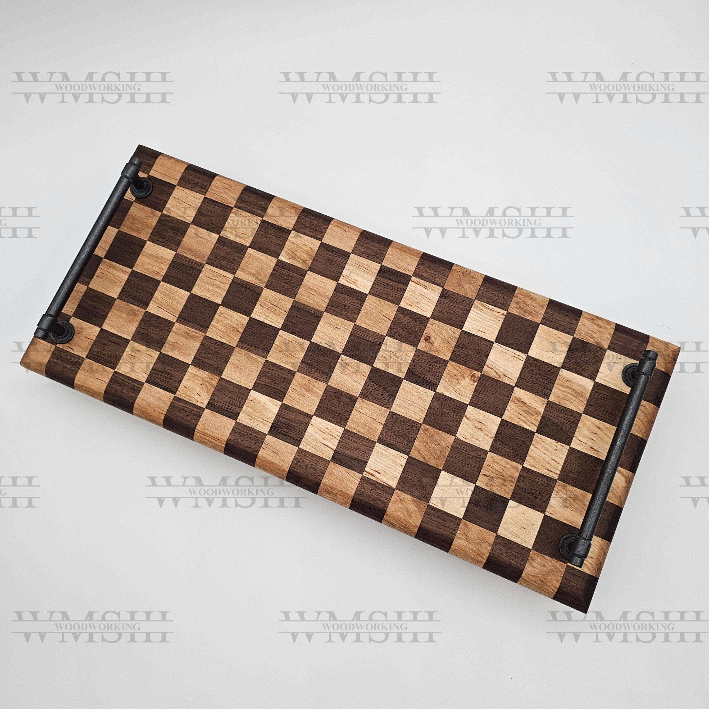 Checkered Premium Charcuterie Board - Black Walnut and Maple