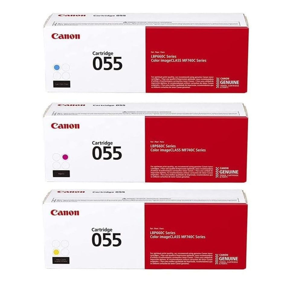 Canon Genuine 055 CMY Color Toner Cartridge Set, Cyan - main product image