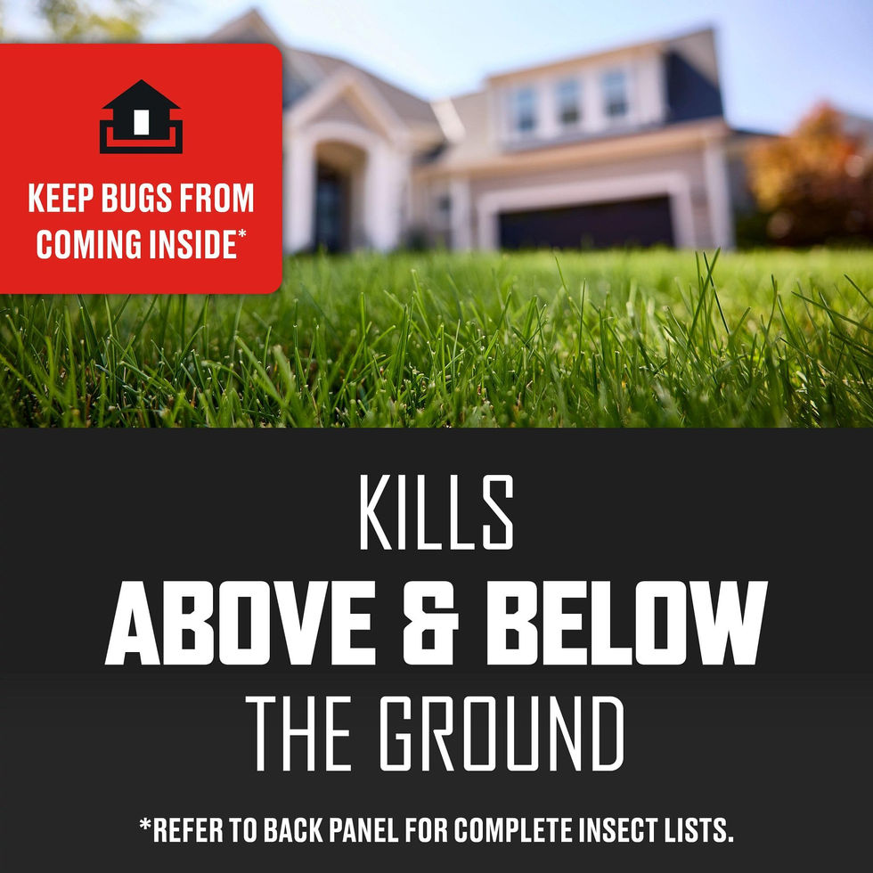 House lawn showing Ortho BugClear kills above and below the ground for surface and grub control