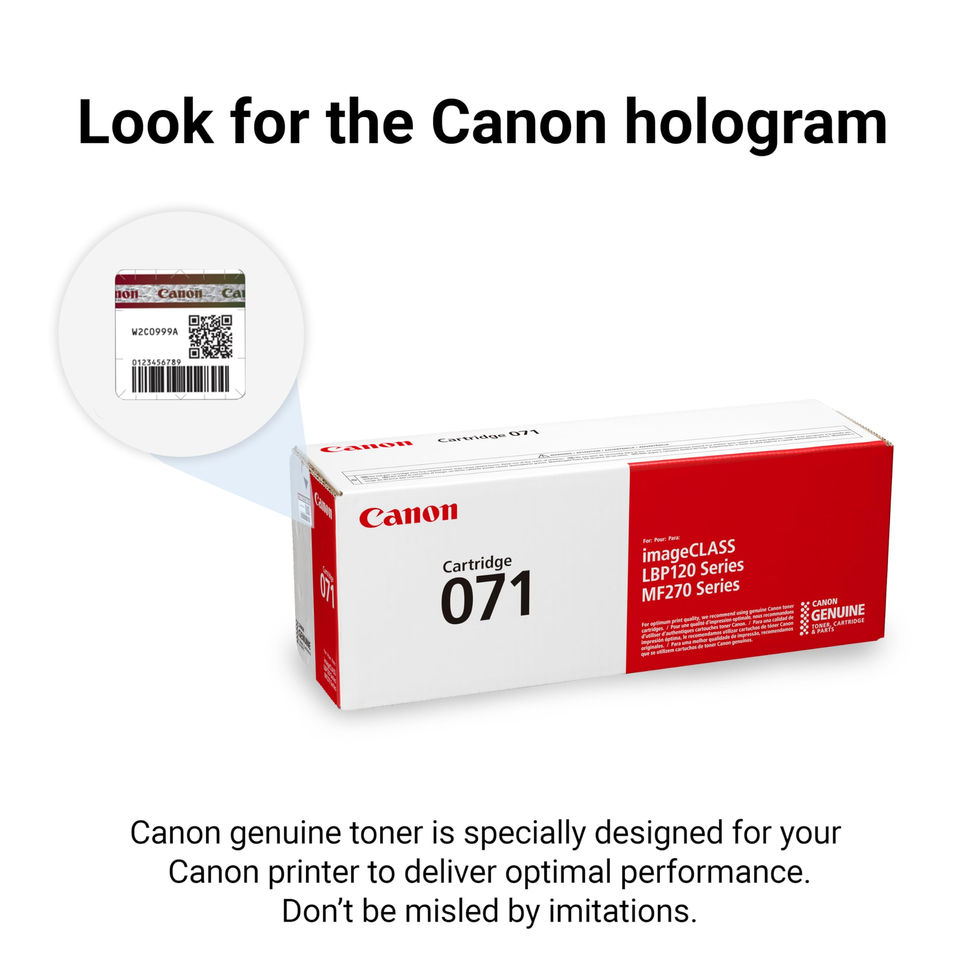 Canon Genuine 071 Black Toner Cartridge Compatible with - performance details