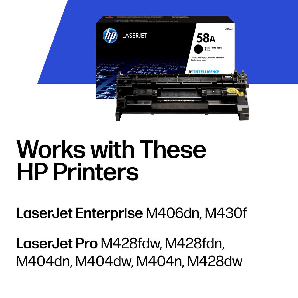 HP 58A (CF258A) Black Original Toner Cartridge - product packaging detail