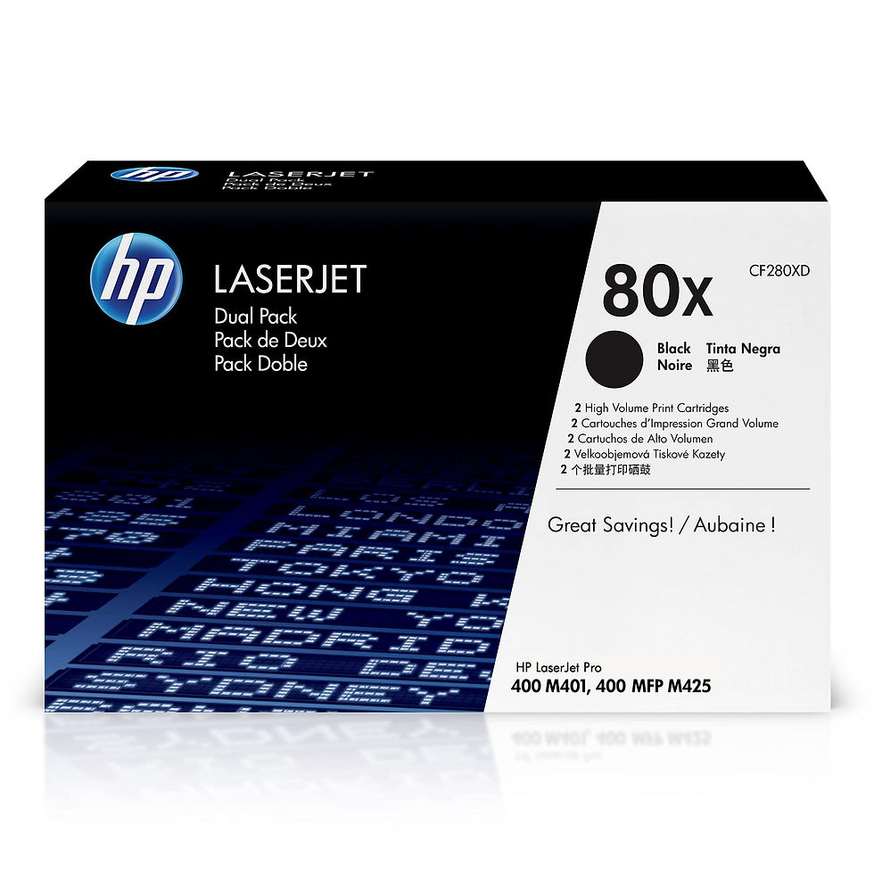 HP 80X Black High-Yield Toner Cartridges (2-Pack) - main product image