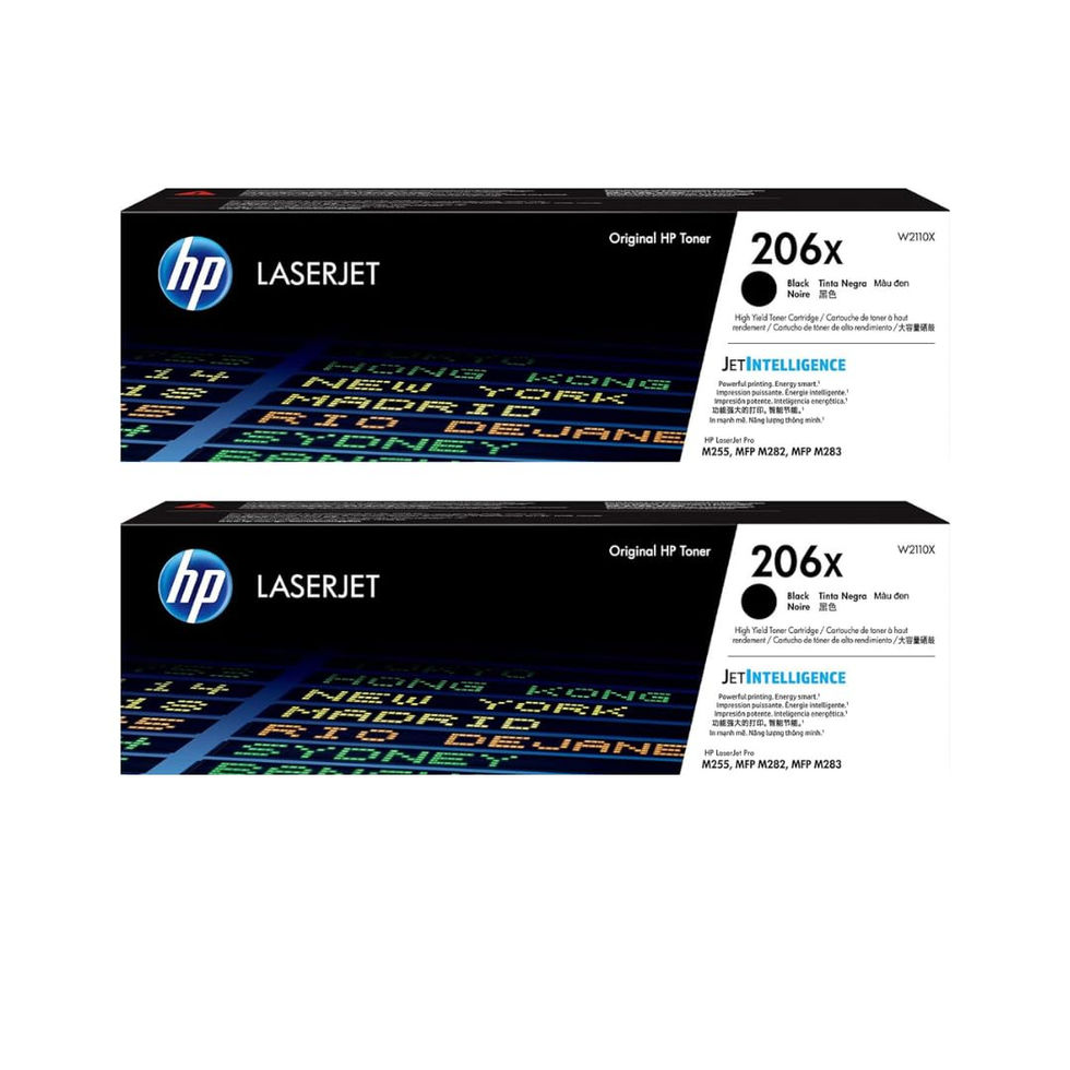 HP 206X (W2110XD1) Original Black Toner 2-Pack - main product image