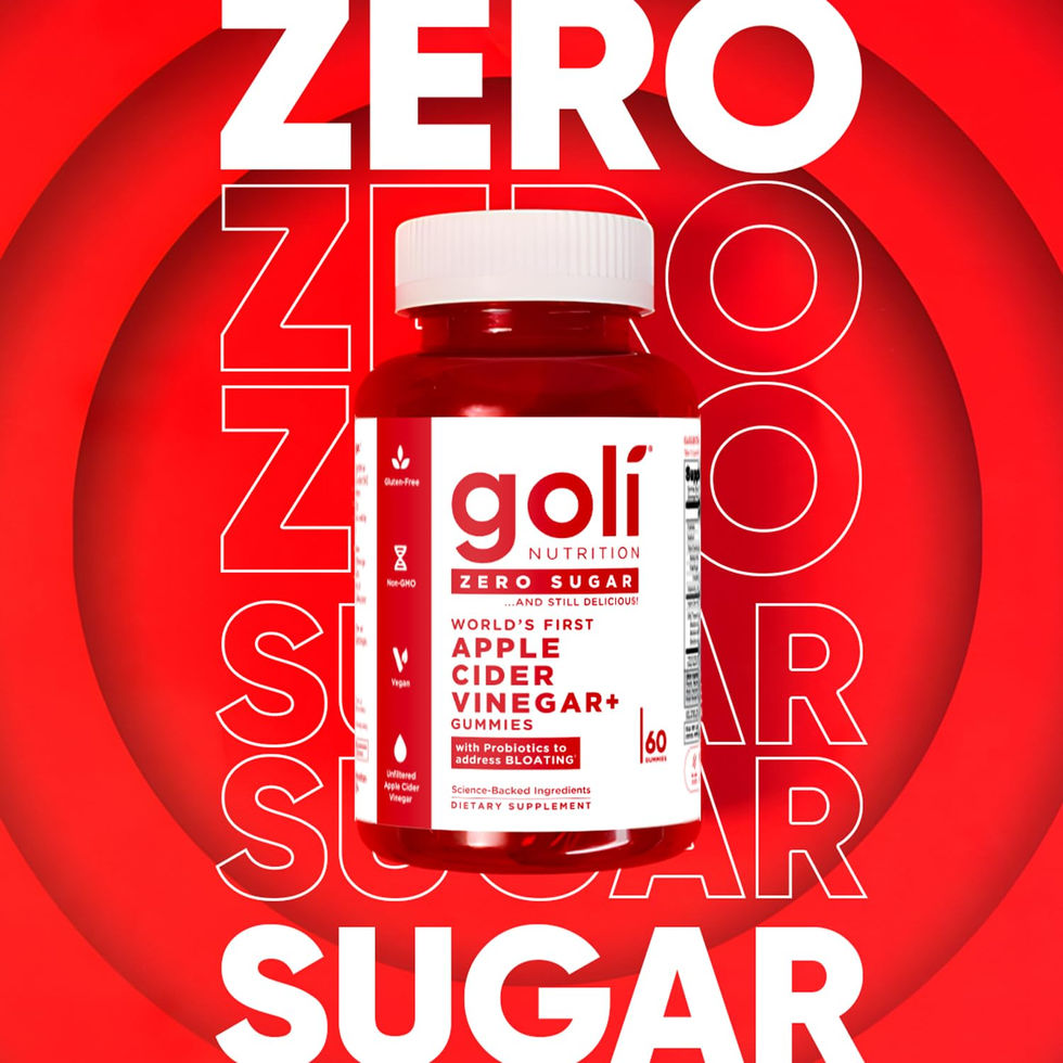 Goli Zero Sugar ACV Gummies individual gummies showing natural apple flavor texture