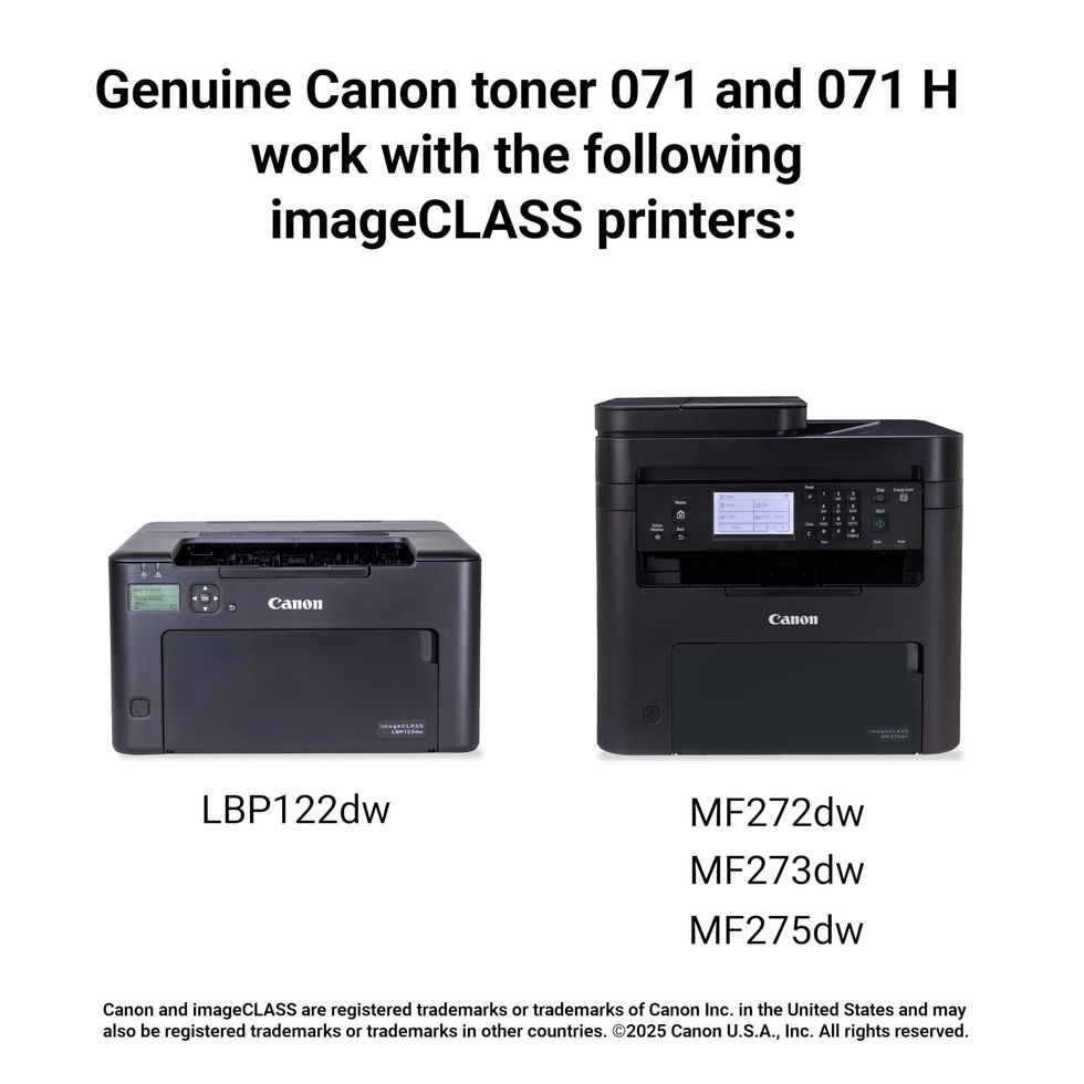 Canon Genuine 071 Black Toner Cartridge Compatible with - installation and usage guide