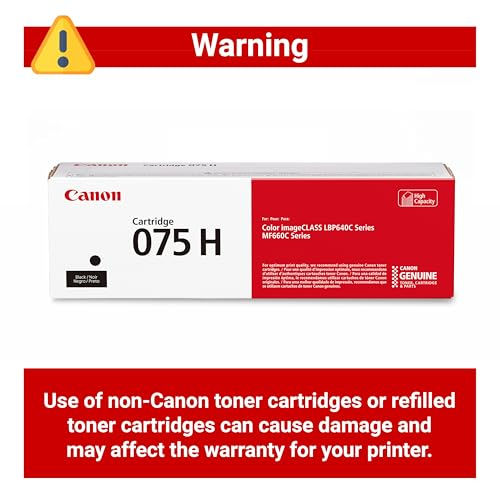 Canon Genuine 075 Black High Capacity Toner Cartridge - product features