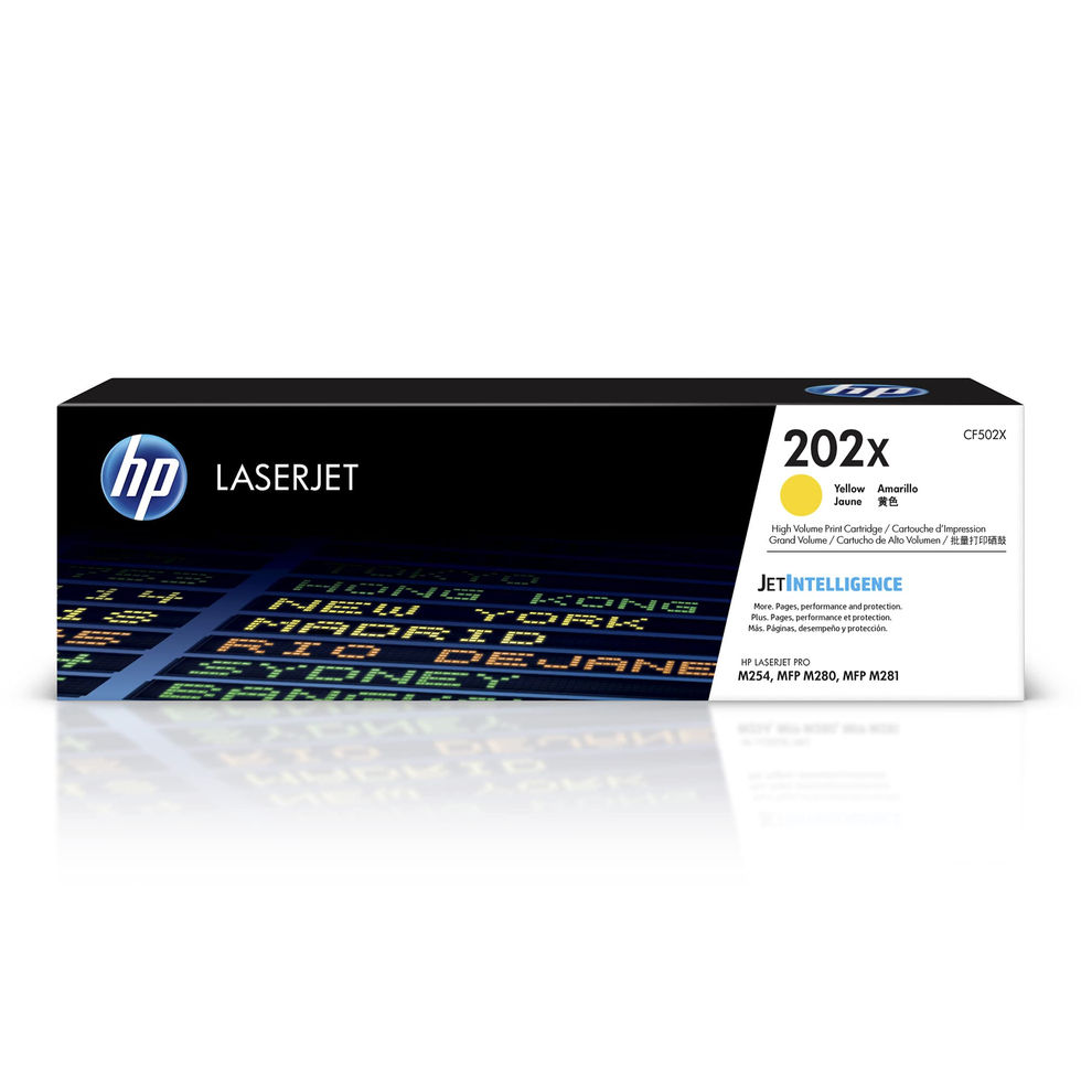 HP 202X Yellow High-Yield Toner Cartridge - main product image