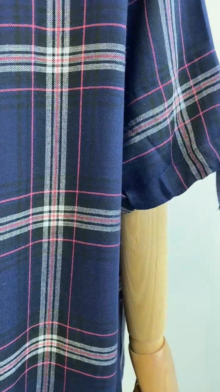 Thumbnail: Mercibeaucoup Checked Short Dress with Drawstring Sleeves