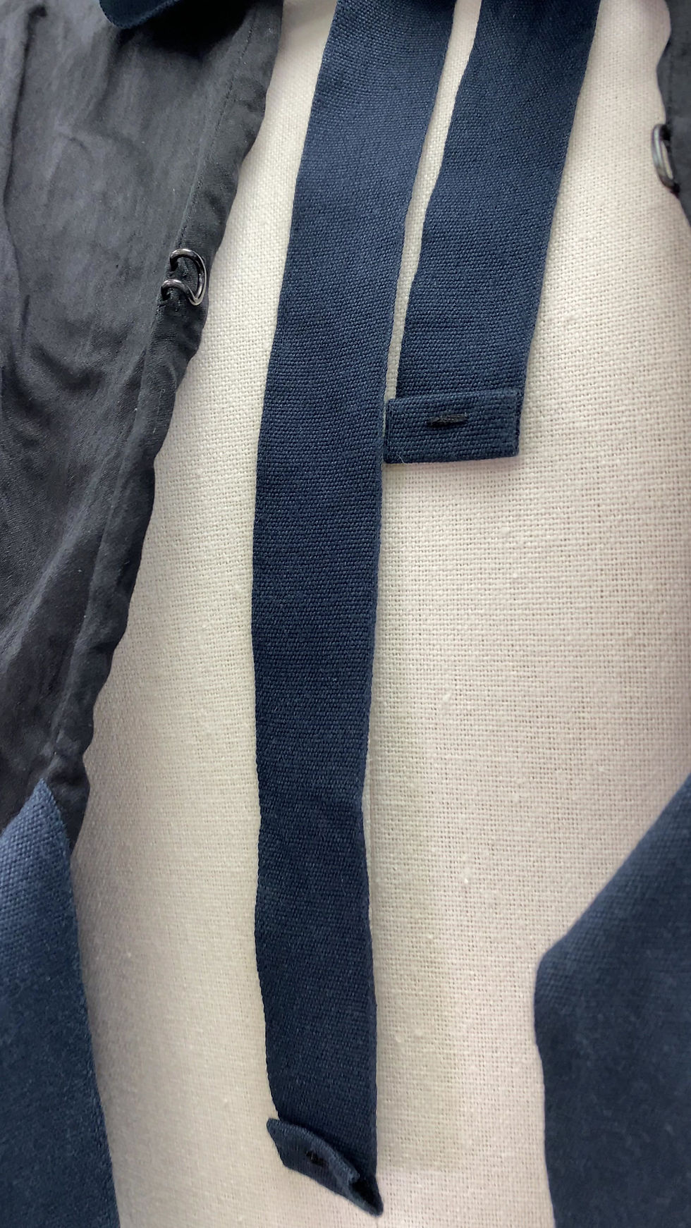 Thumbnail: Prada SS09 Look 6 Black Short Creased Jacket with Front Ribbon Ties