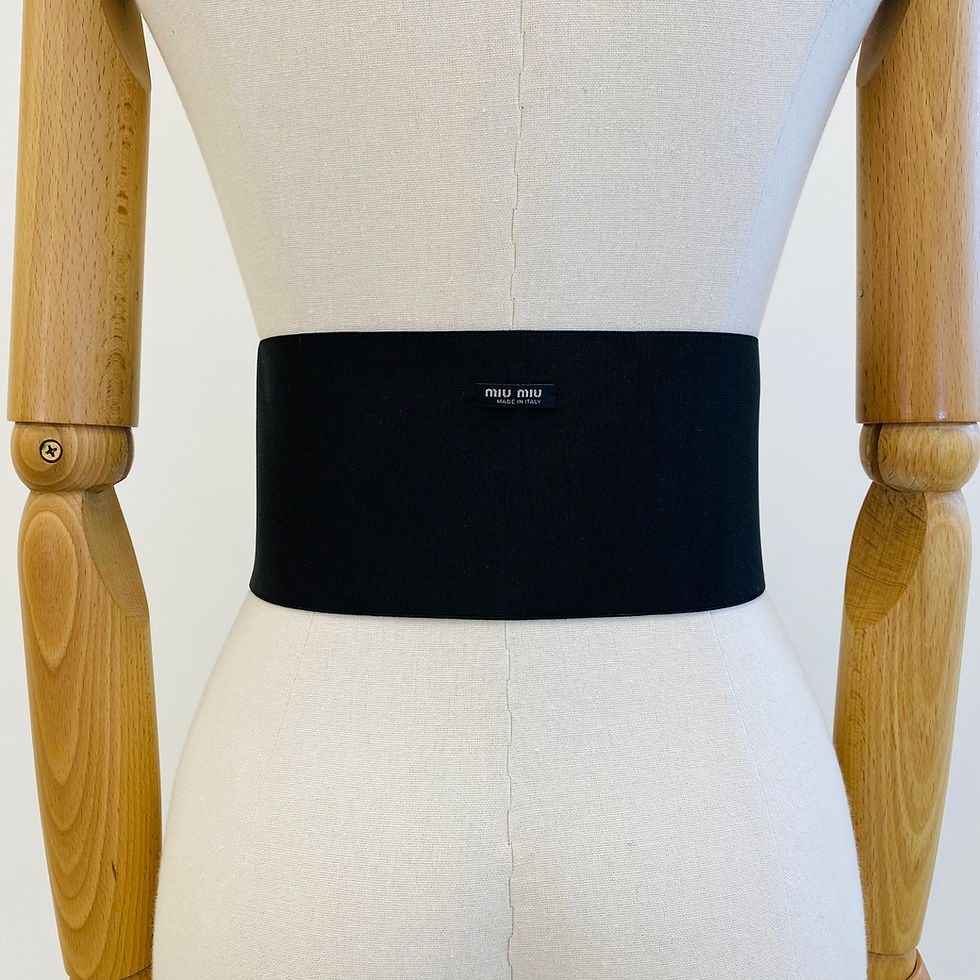 Thumbnail: Miu Miu Black Kimono Cinch Belt