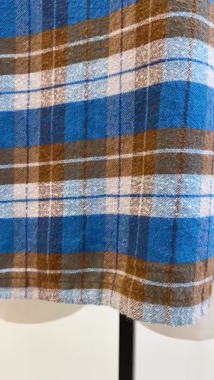 Thumbnail: Zucca Boat-Neck Plaid Top