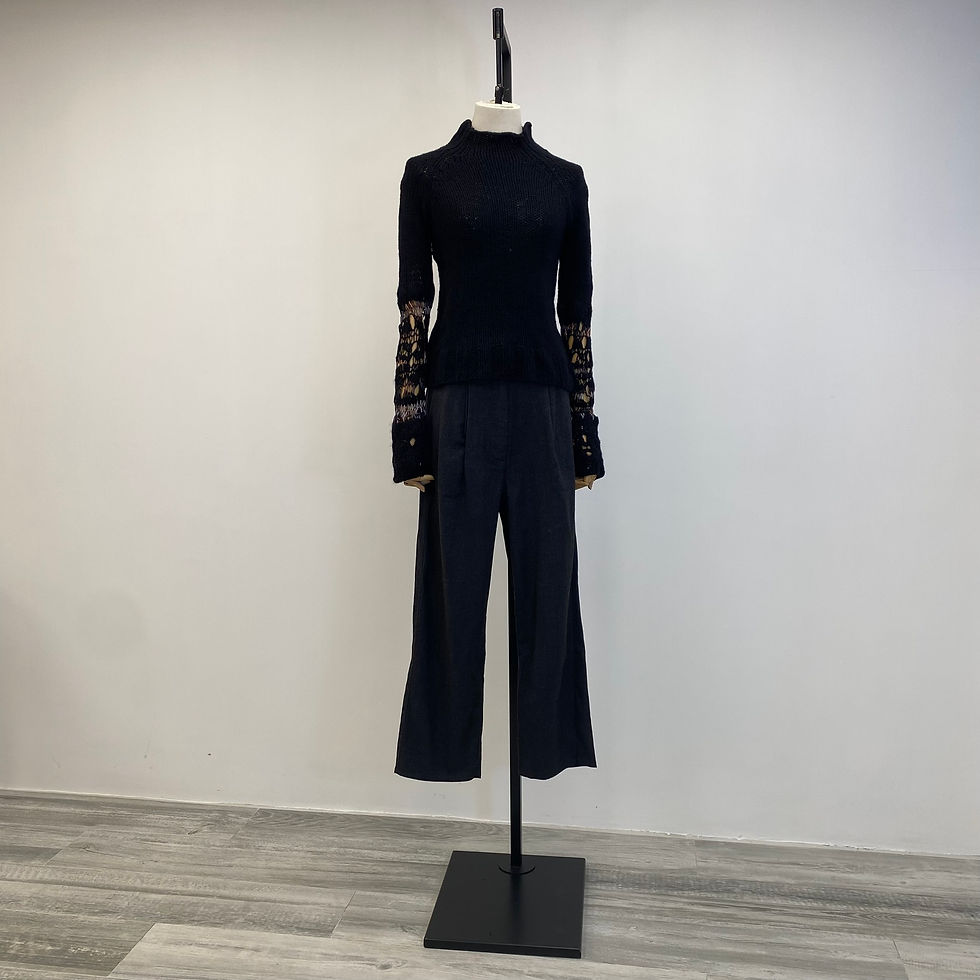 Thumbnail: Dries Van Noten Black Cashmere Wool Knit Top