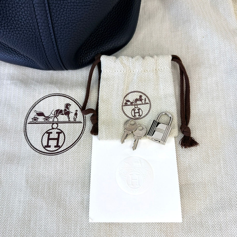 Thumbnail: Hermes Clemence Black Picotin 22