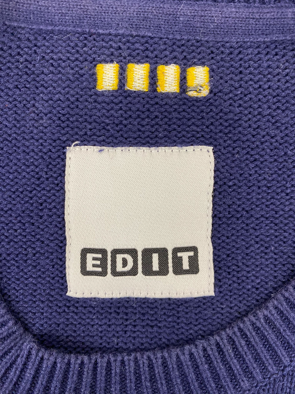 Thumbnail: EDIT 'K' Embroidered Initial Knit Sweater