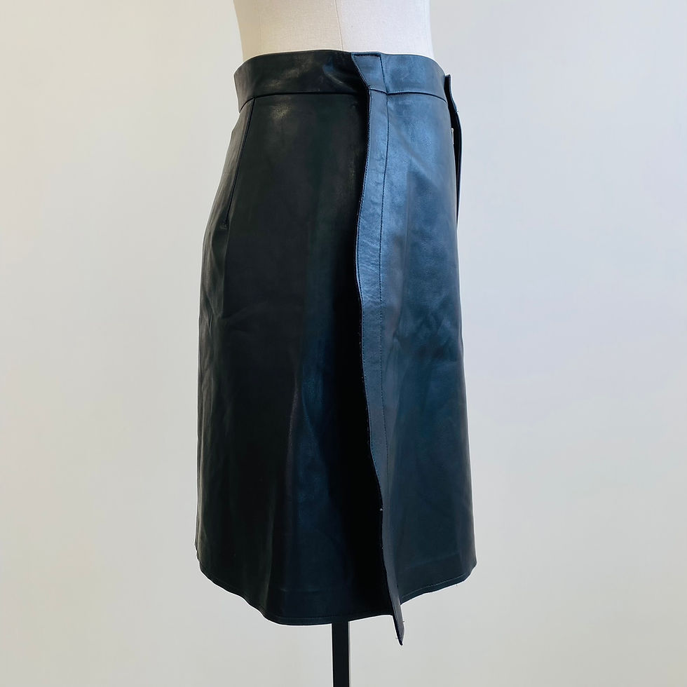 Thumbnail: Junya Watanabe Black Synthetic Leather Skirt-Shorts