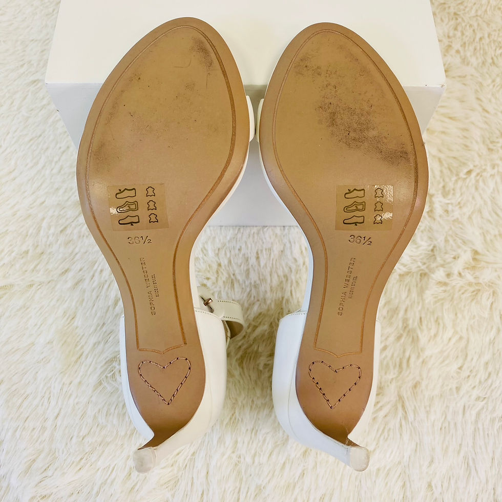 Thumbnail: Sophia Webster Nicole Mid-Heel Calfskin Sandals