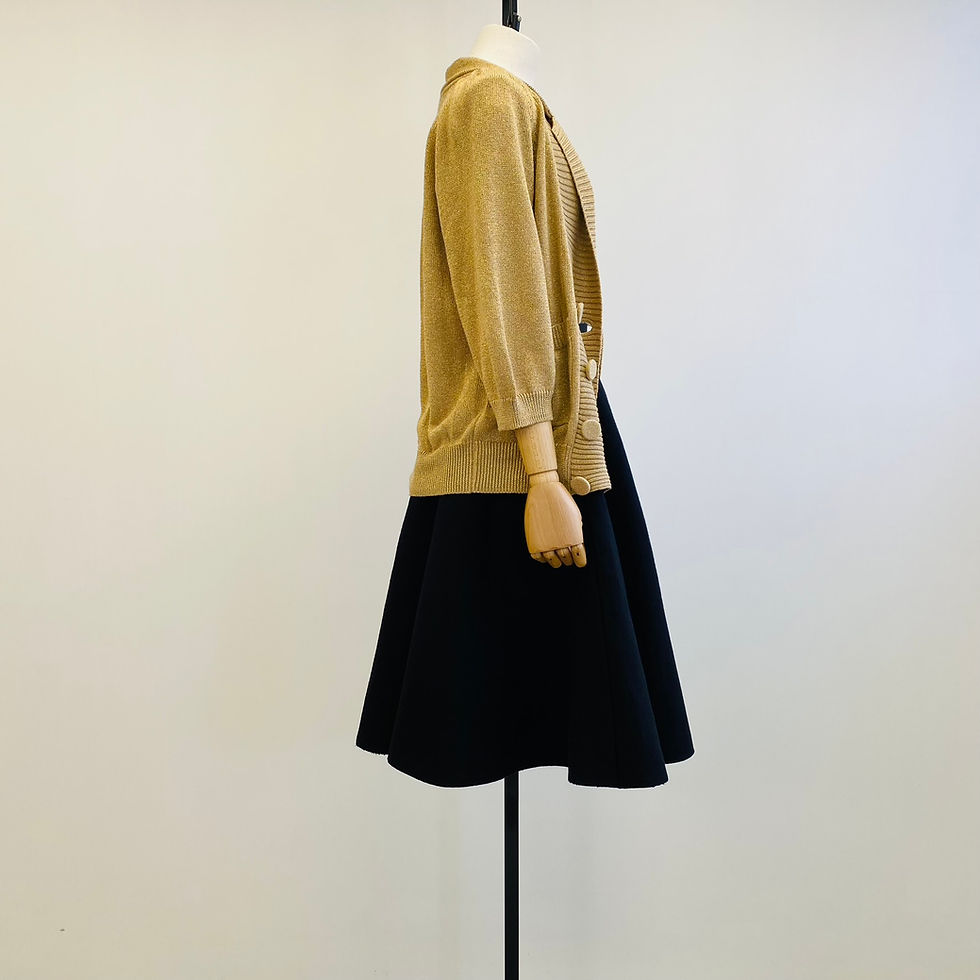 Thumbnail: JOURDEN Flared Cashmere-Wool Skirt
