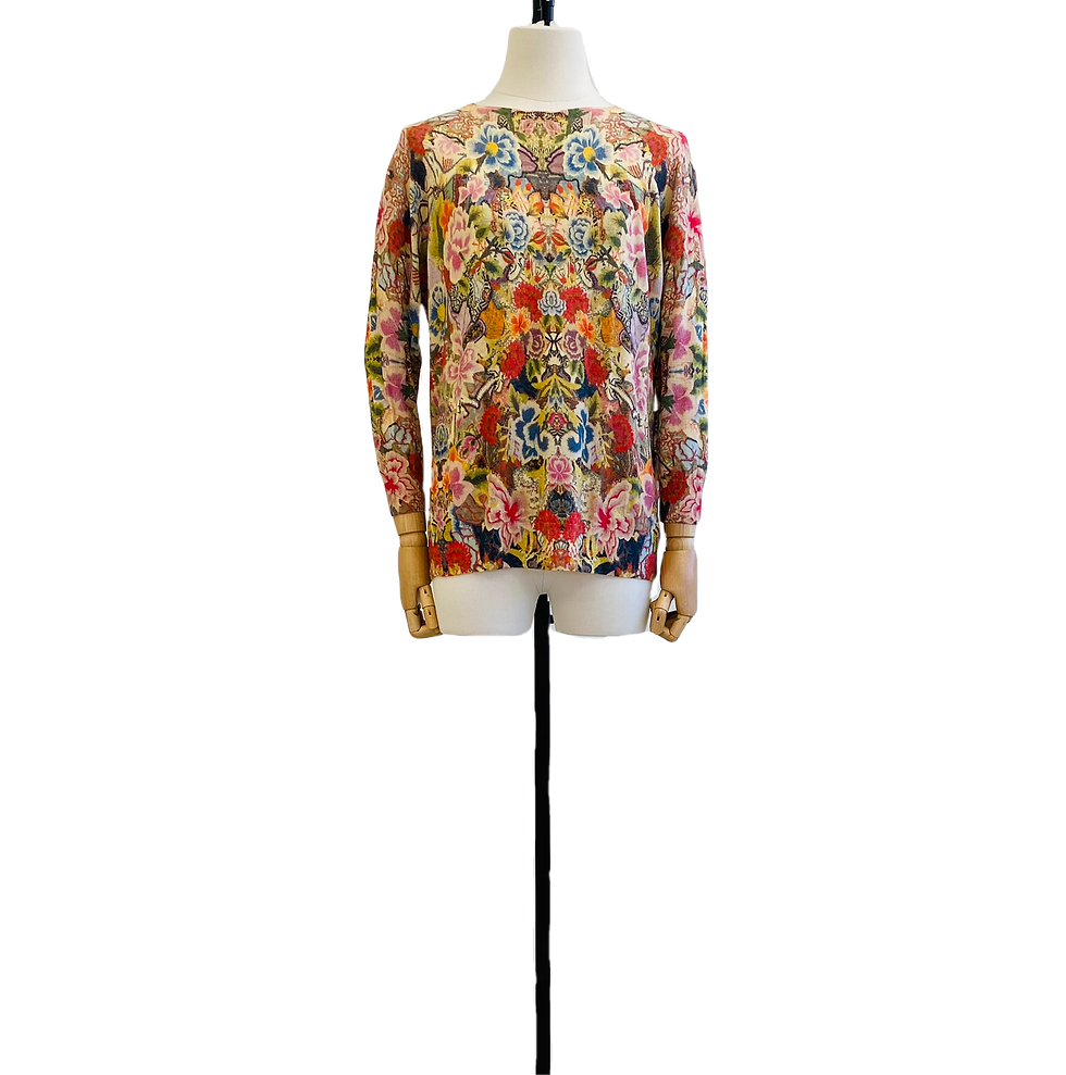 Alexander McQueen Floral Print Knit Top
