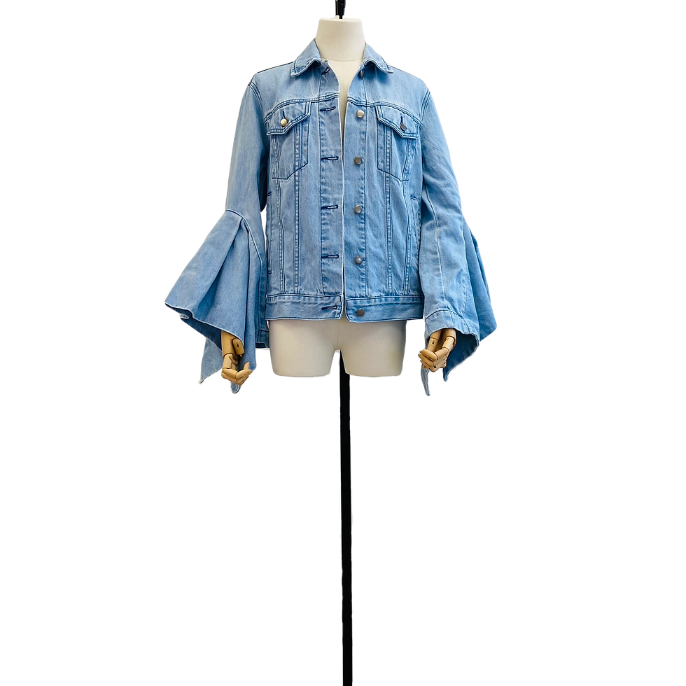 EDIT Denim Jacket with Flared Opened Sleeves