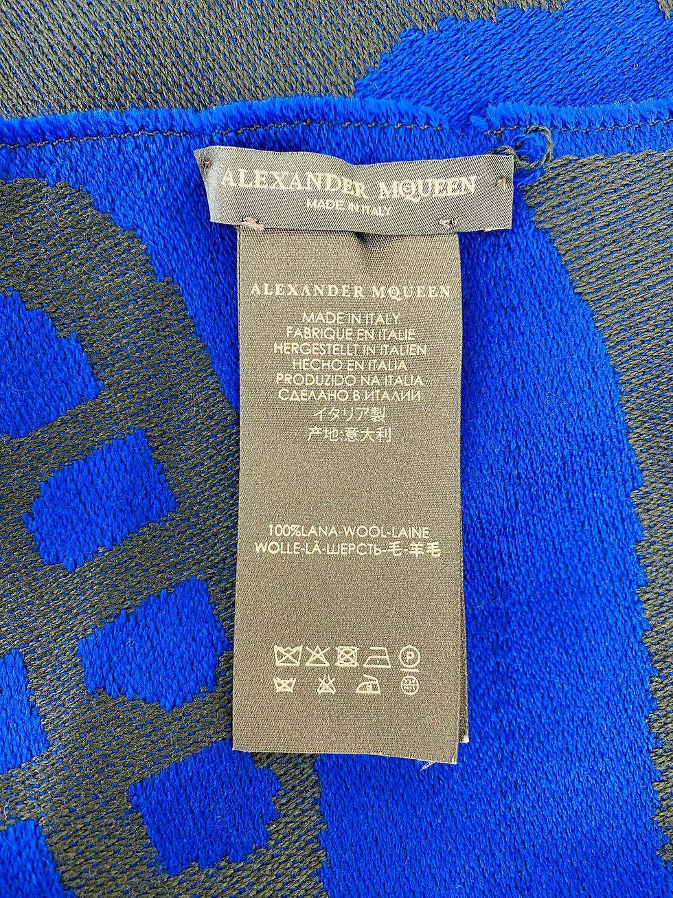 Thumbnail: Alexander McQueen Long Wool Skull Scarf