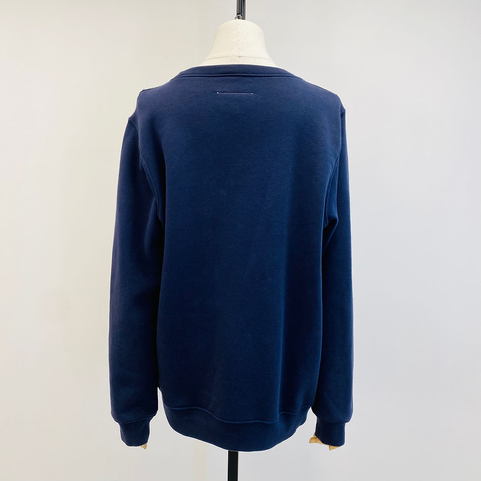 Thumbnail: Maison Martin Margiela MM6 Blue Cut-Out Sweatshirt