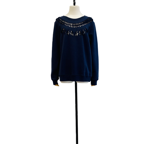 MM6 MAISON MARGIELA Frontal cut-out detail スウェット Maison Martin Margiela MM6 Cut-Out Sweatshirt | Doozy Lux
