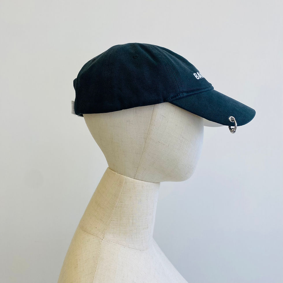 Thumbnail: Balenciaga 50/50 Washed Cotton Baseball Cap with Piercing