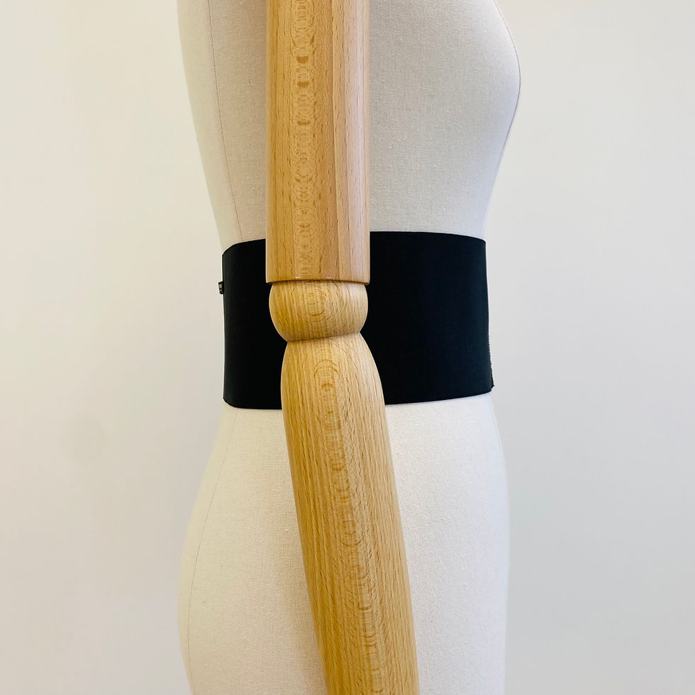 Thumbnail: Miu Miu Black Kimono Cinch Belt