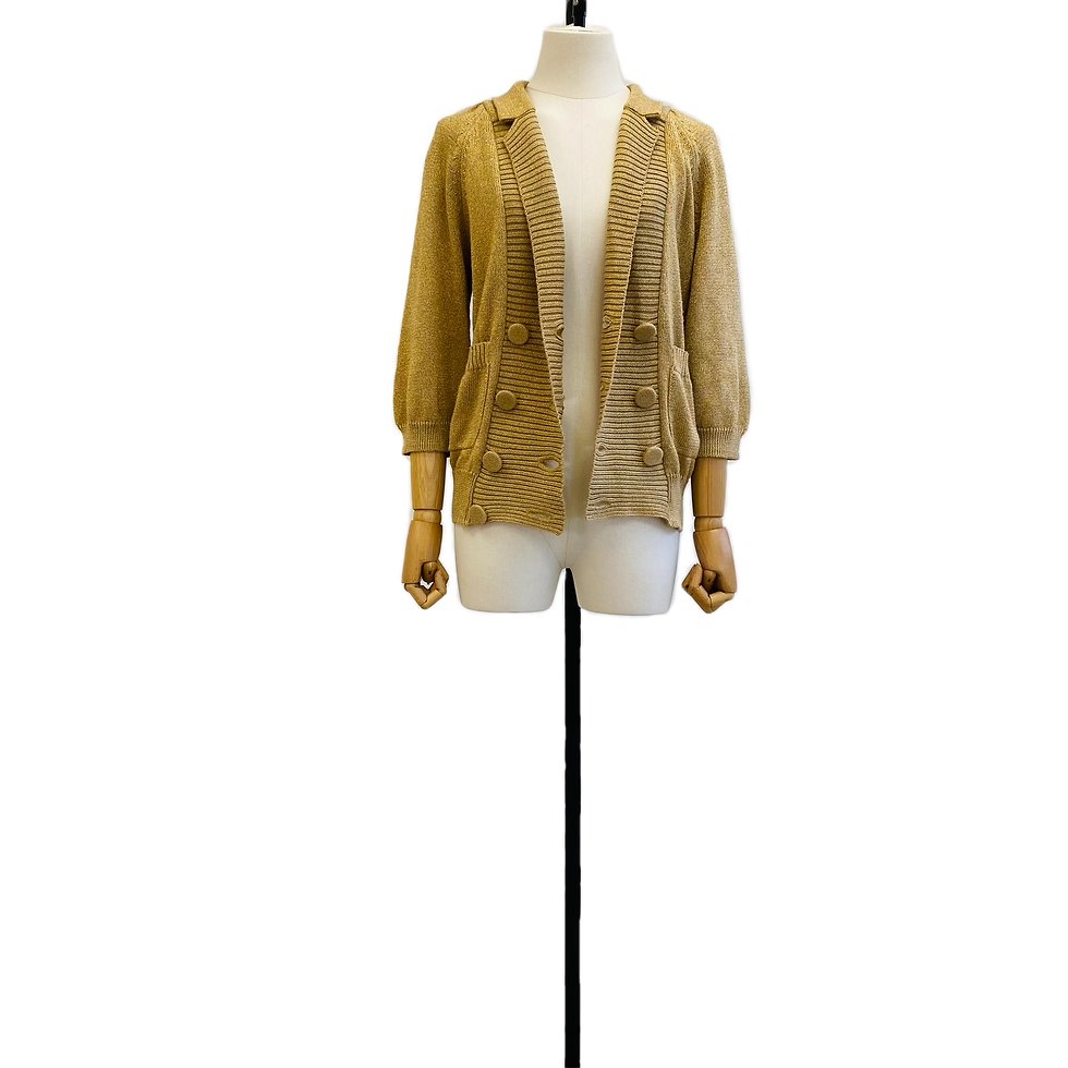Tsumori Chisato Gold Collared Double-Breasted Cardigan