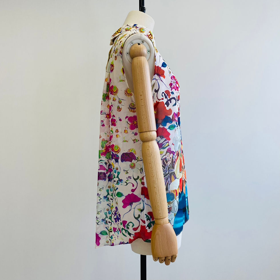 Thumbnail: Mary Katrantzou for Topshop Floral Reversible Silk Top