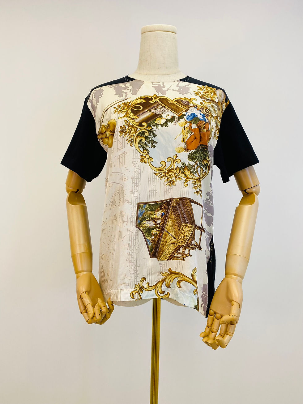 Thumbnail: BLACK Comme des Garcons Contrast Silk Front Tee