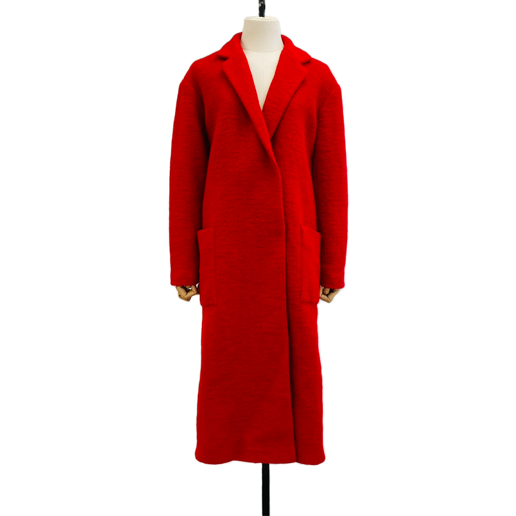 EDIT Oversize Red Wool Coat