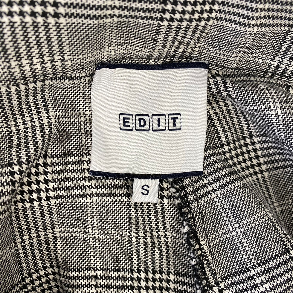 Thumbnail: EDIT Houndstooth Plaid Wide-Leg Flared Pants