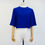 Thumbnail: Alexander McQueen Blue Short-Sleeves Fluid Cropped Top