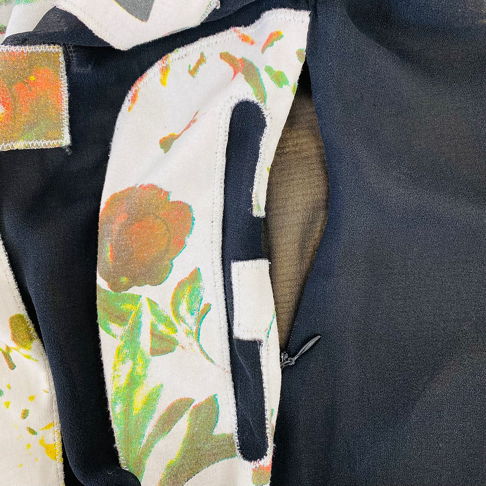 Thumbnail: Phillip Lim SS13 Sheer Long Top with Front Embroidered "GET IT GIRL" Floral Print Initials