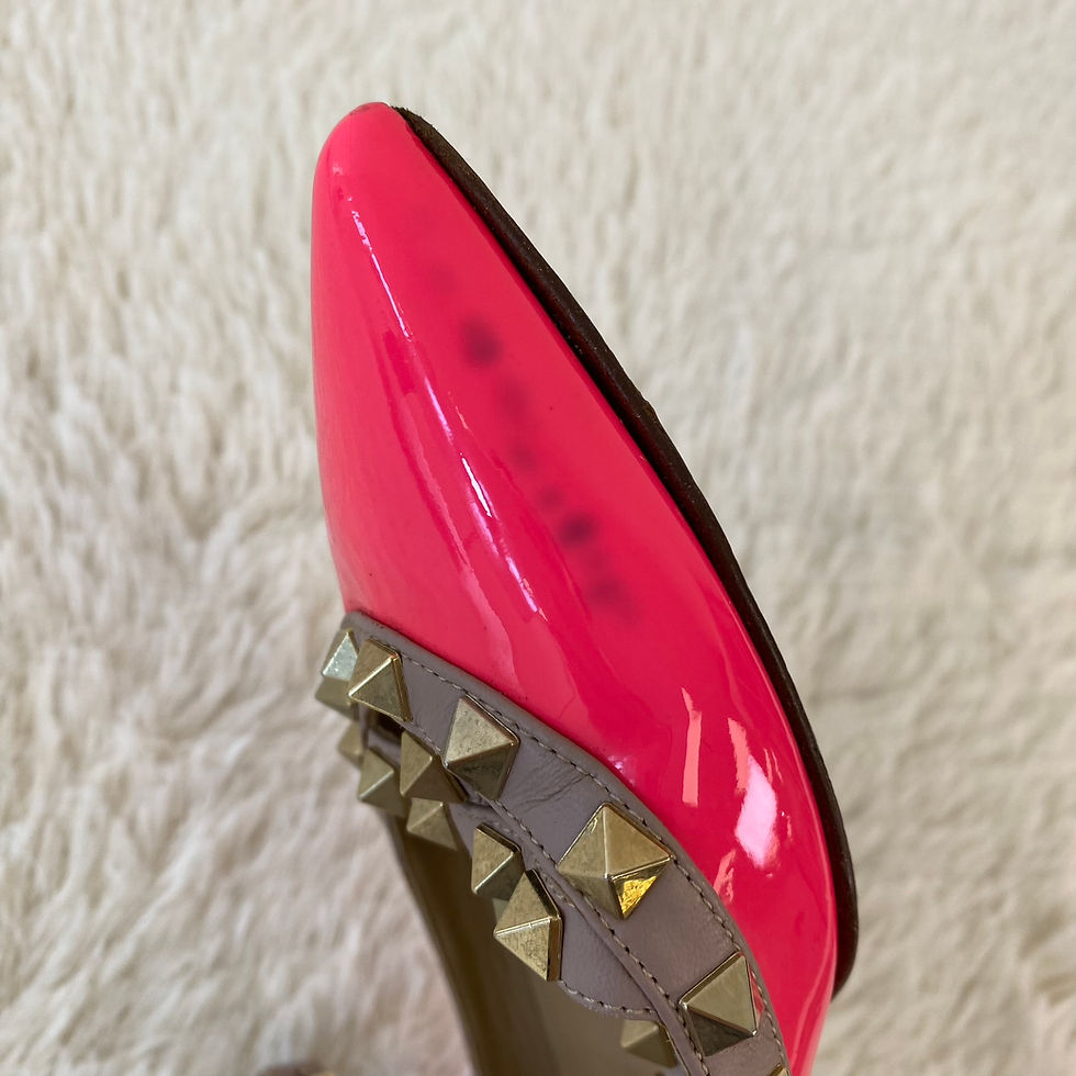 Thumbnail: Valentino Patent Rockstud Flats with Ankle Straps