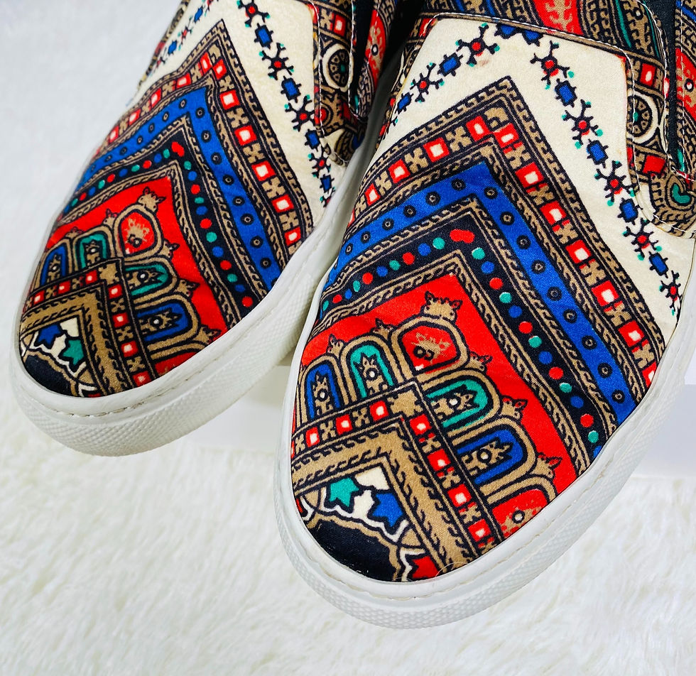 Thumbnail: Givenchy Silk Tapestry Leather Slip-On Sneakers