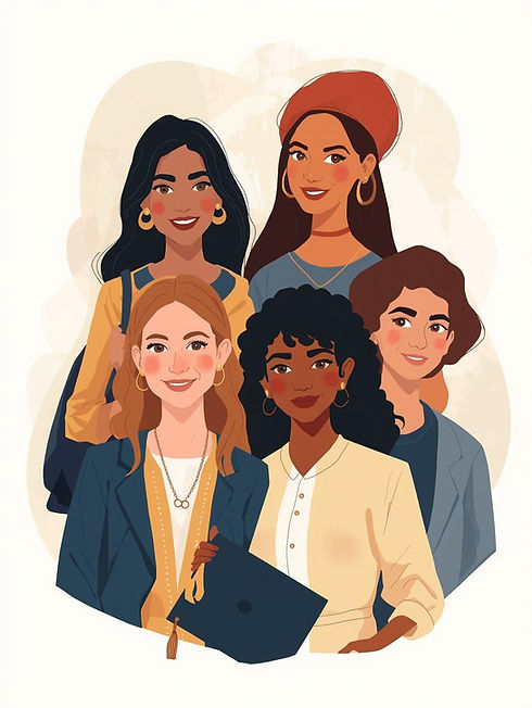 Vertical illustration (portrait 4_5), modern flat vector illustration of a confident 17-ye