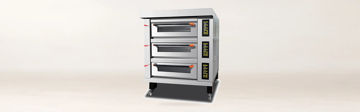 Electric Deck Oven, 3 Decks, 6 Trays