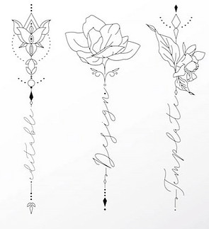 beautiful feminine fine line and tiny tattoos at GLAM Brixham