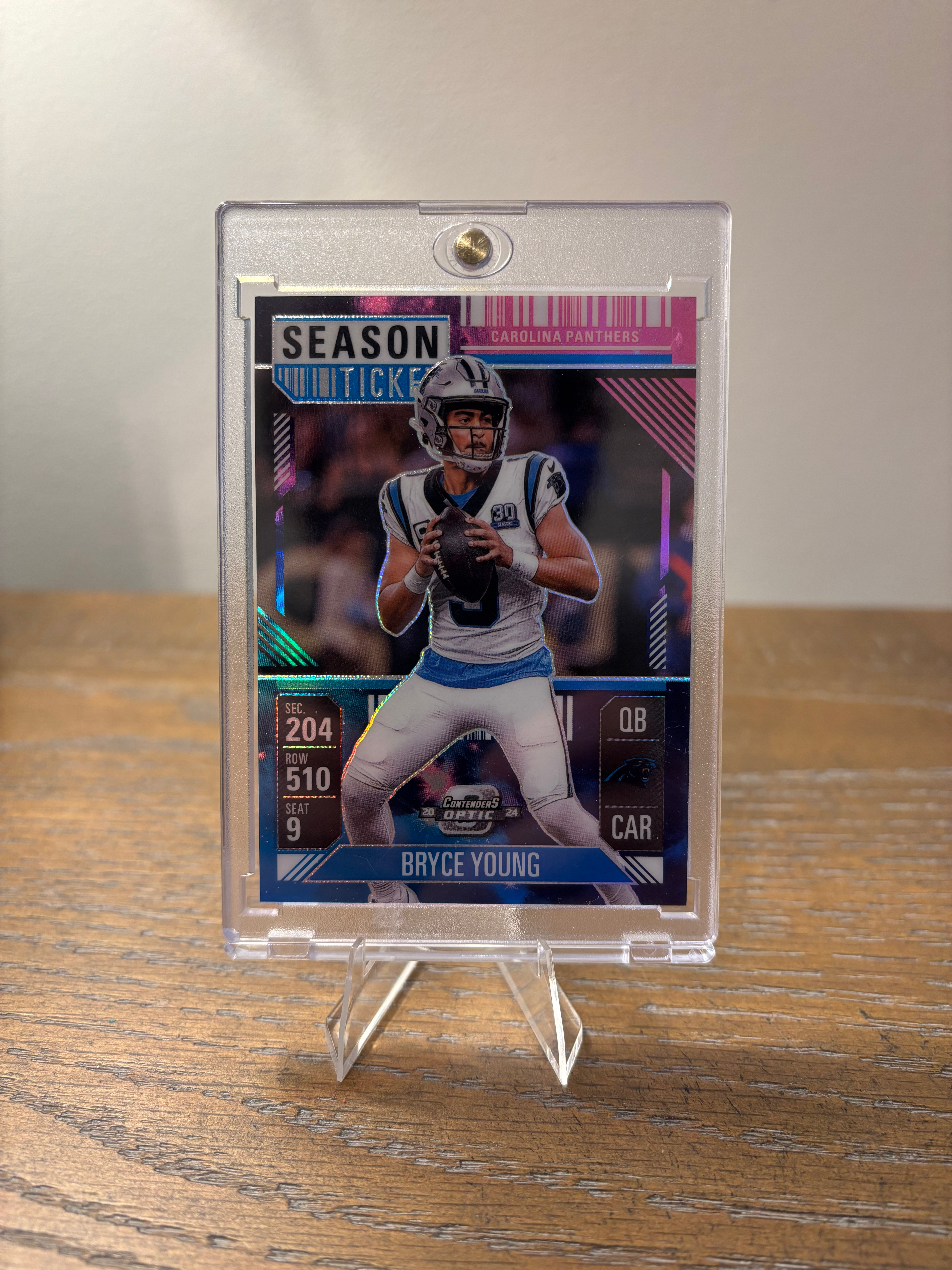 2024 Panini Contenders Optic - Season Ticket Bryce Young #7 Pink Prizm 1/2