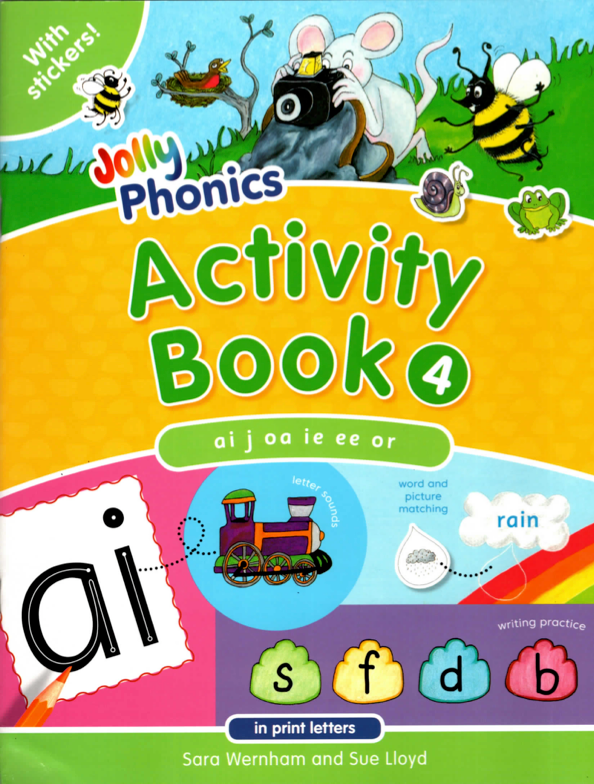 Jolly Phonics Activity Book 4 — New Edition (US, print letters)